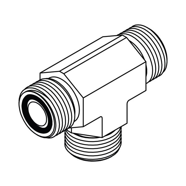 Tompkins Hydraulic Fitting-Steel06MORFS-06MORFS-06MORFS TEE FF2603-06-06-06